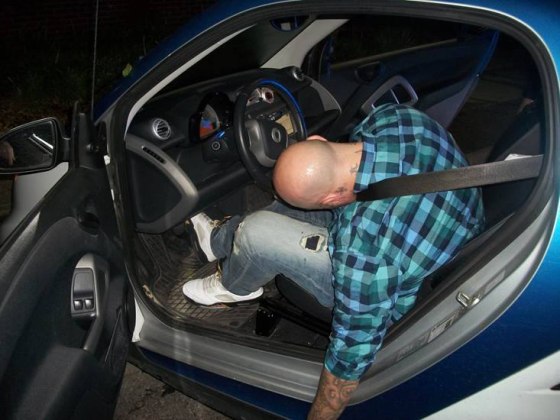 Image: Reynoldsburg police shared a photo after they found an unconscious male behind the wheel