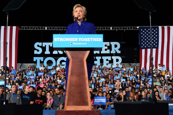 Image: Hillary Clinton believes Arizona could become a blue state on Tuesday.