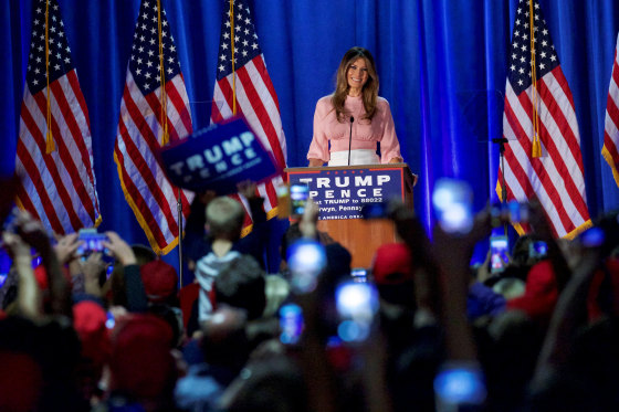 Image: Melania Trump holds an event at Main Line Sports Centre in Berwyn, Pennsylvania