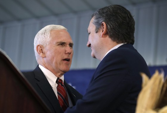 Image: Mike Pence, Ted Cruz