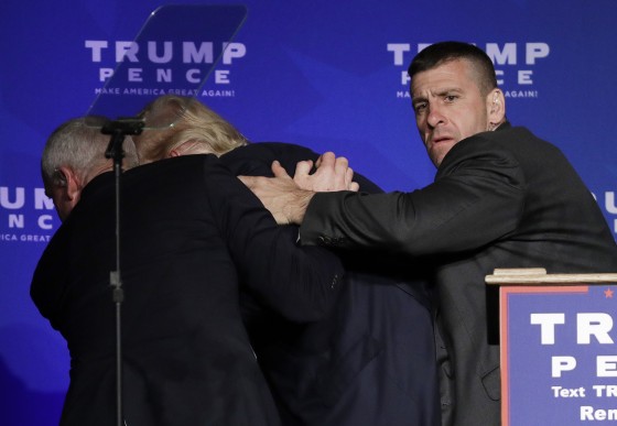Trump Rushed Off Reno Stage After Someone Yells 'Gun,' No Weapon Found