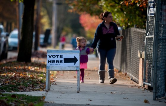 Image: Nation Goes To The Polls In Contentious Presidential Election Between Hillary Clinton And Donald Trump