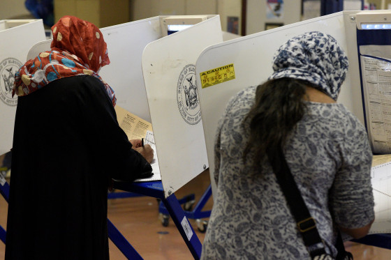 Image: Bangladeshi Americans vote for the U.S. presidential election in the Queens borough of New York