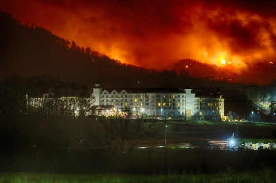 IMAGE: Fire near Dollywood Resort