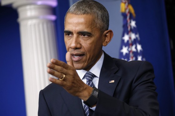 Image: US President Barack Obama hosts press conference at the White House