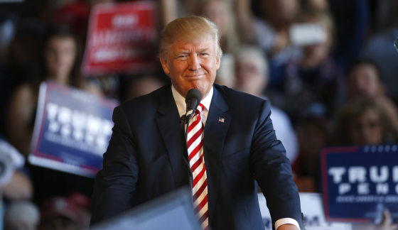 Image: Then Republican presidential candidate Donald Trump