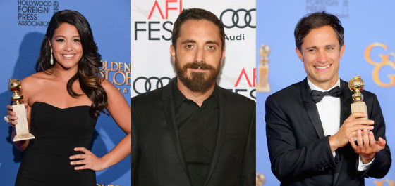 74th Annual Golden Globe nominees Gina Rodriguez, Pablo Larrain and Gael Garcia Bernal.