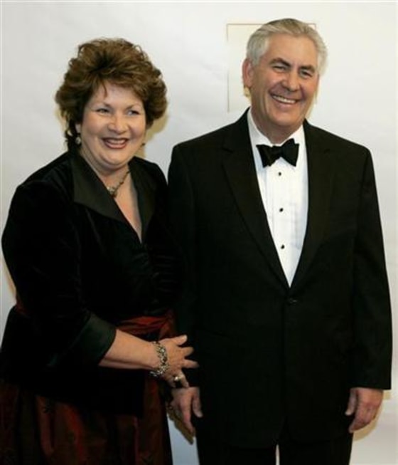 Exxon Mobile CEO Rex Tillerson arrives on the red carpet for the Ford's Theater Grand Reopening Celebration in Washington