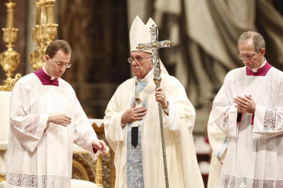 Image: Pope Francis celebrates the solemnity of Mary
