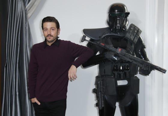 Actor Diego Luna poses for photographers during the Rogue One: A Star Wars Story fan photo call in London, Wednesday, Dec. 14, 2016.