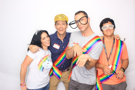 Camp Lightbulb founder Puck Markham (second from left) and fellow members of the Camp Lightbulb team