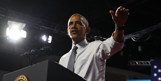 Image: President Obama Campaigns With Hillary Clinton In Charlotte