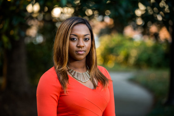 Image: Alana Simmons stands in front of the South Carolina Statehouse grounds in Columbia, South Carolina on Jan. 12.