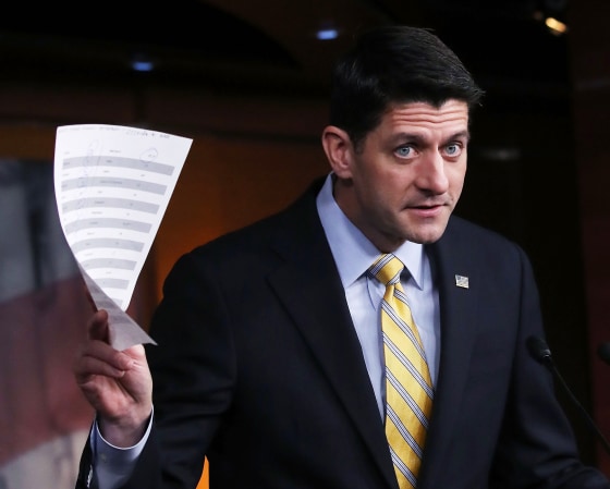 Image: House Speaker Paul Ryan speaks to the media on repealing the Affordable Care Act, during his weekly news conference on Capitol Hill on Jan. 5.