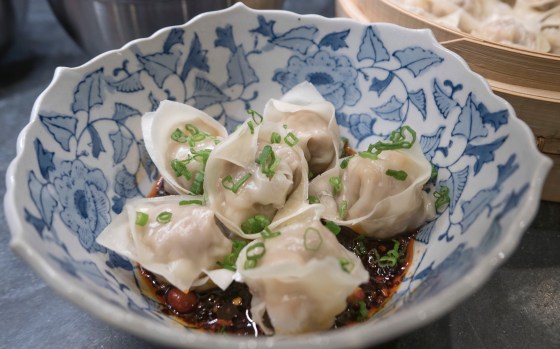 Chef Mark Fuller of New Luck Toy Making Pork and Shrimp Dumpling