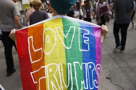 Demonstrators Protest Against President-Elect Donald Trump