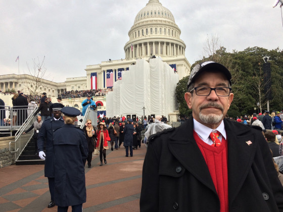 Trump supporter Cesar Lopez, of Miami, Florida, was at the nation's capital for the inauguration. 
