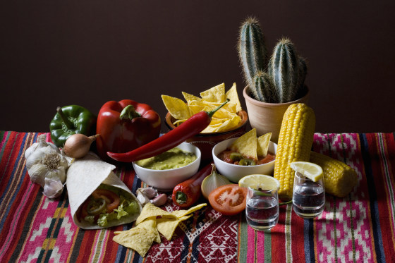 Typical Mexican food and ingredients