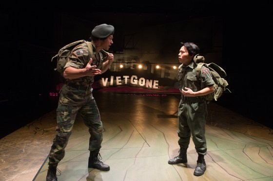 James Ryen and Will Dao in "Vietgone" at the Oregon Shakespeare Festival. The play is based on the lives of writer/directer Qui Nguyen's parents and their experiences as Vietnamese refugees,