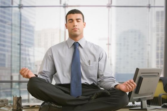 Image: meditate in office