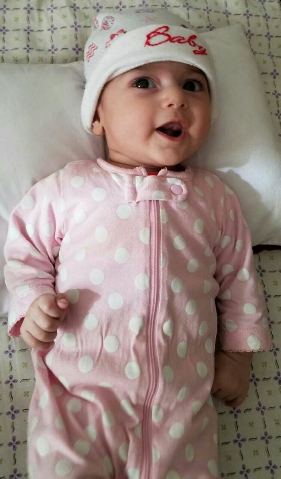 This photo provided a representative of the family of Fatemah Reshad, a 4-month-old Iranian girl who needs life-saving surgery and who was initially denied entry to the U.S. under President Trump's immigration order. Boarding documents were later granted.