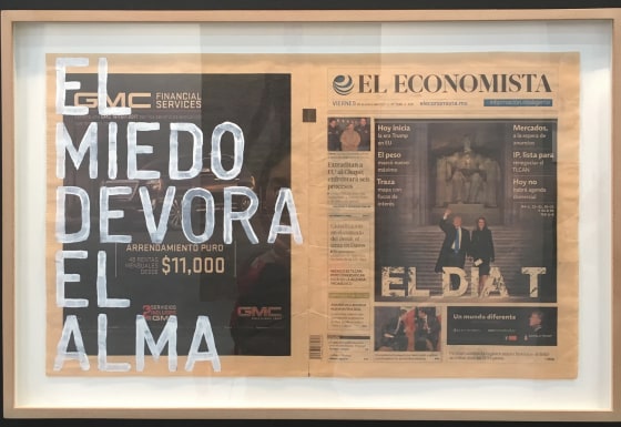 A work by Thai artist Rirkrit Tiravanija at Zona Maco, Mexico's international art fair.