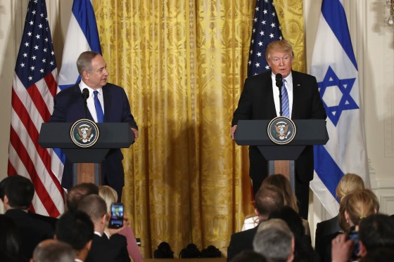 Image: Trump and Netanyahu hold a joint press conference