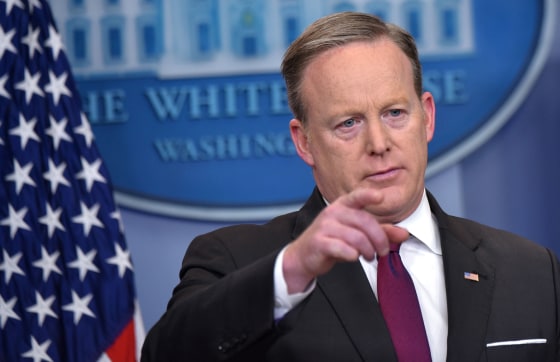 Image: White House Press Secretary Sean Spicer speaks during the daily briefing in the Brady Briefing Room of the White House on Feb. 23, 2017 in the Washington, D.C.
