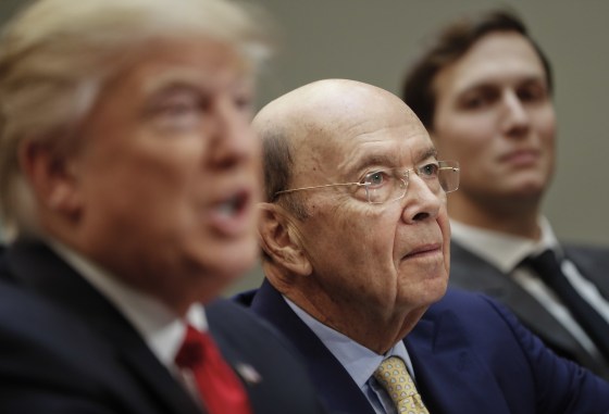 Image: Donald Trump, Jared Kushner, Wilbur Ross