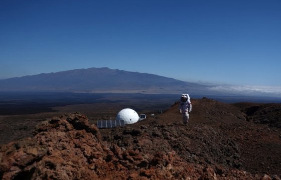 Image: A HI-SEAS crewmember participates in a year-long simulated Mars mission in Mauna Loa, Hawaii