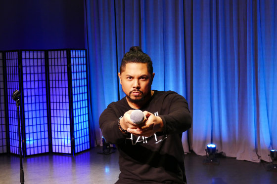 Joey Guila on the set of "Comedy InvAsian," which is planning to release a one-hour special of his comedy.