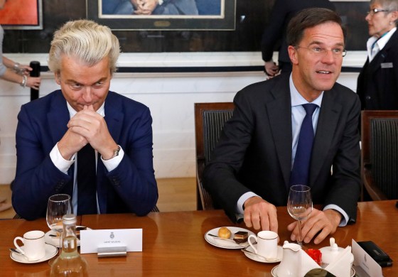 Image: Dutch Prime Minister Mark Rutte and Geert Wilders