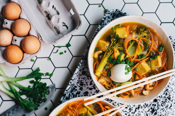 Image: Carrot noodle vegetarian ramen