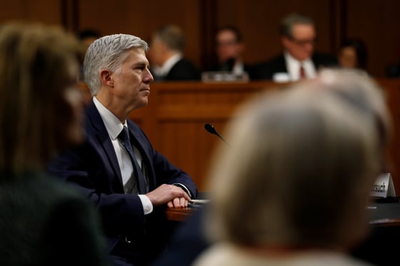 Image: Gorsuch testifies during the third day of his Senate Judiciary Committee confirmation hearing on Capitol Hill in Washington