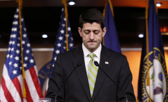 Image: Ryan holds news conference after Republicans pulled American Health Care Act bill before vote on Capitol Hill in Washington