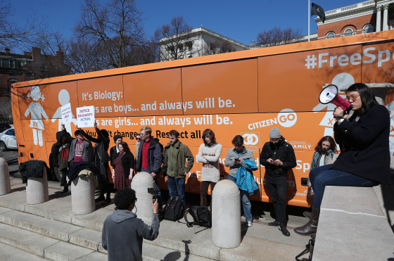 Anti-Transgender Bus Greeted By Protests In Boston