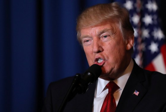 Image: U.S. President Donald Trump delivers a statement about missile strikes on a Syrian airbase at his Mar-a-Lago estate in West Palm Beach