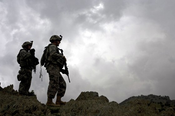 Image: U.S. soldiers from 101st Airborne Division, 506th Infantry Regiment, 2nd Battalion, 4th Platoon patrol in Khost province