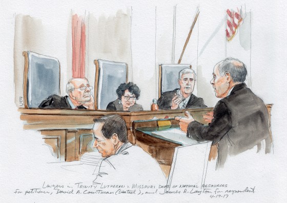 Image: Attorney David A. Cortman addresses the Supreme Court justices