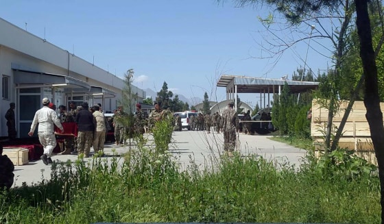 Image: Afghan soldiers killed in attack on military base