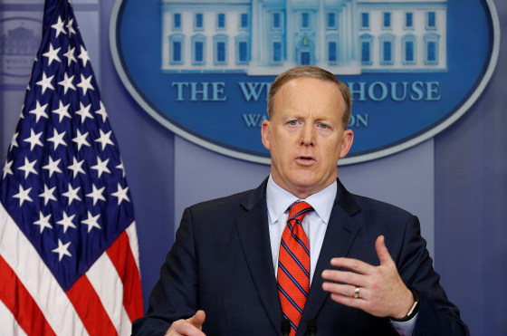 Image: White House Press Secretary Sean Spicer speaks during a press briefing at the White House in Washington