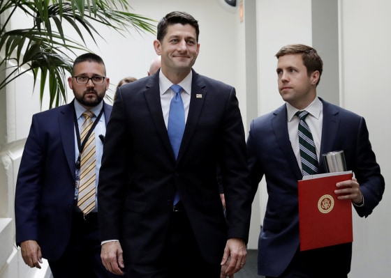Image: Speaker Ryan departs meeting at U.S. Capitol in Washington