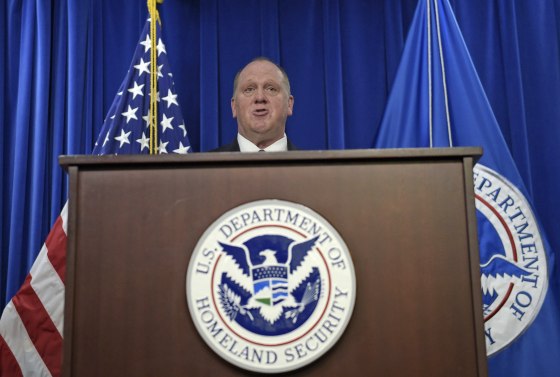 Image: U.S. Immigration and Customs Enforcement acting Director Thomas Homan