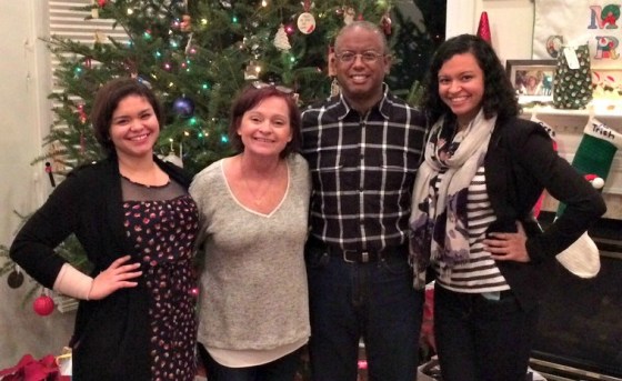 Claire, Kathleen, Richard and Emily Moss pictured at Christmas 2015. 