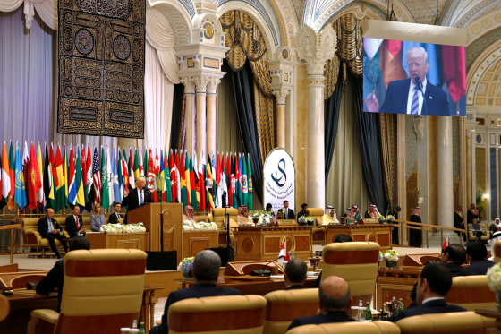 Image: Trump delivers remarks to the Arab Islamic American Summit in Riyadh