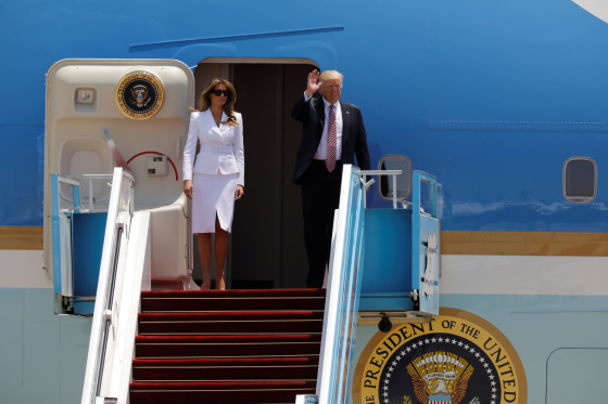 Image: President Donald Trump and first lady Melania Trump arrive in Israel