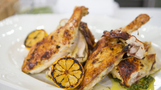 Grilled Meyer Lemon Chicken with Chimichurri Sauce Recipe