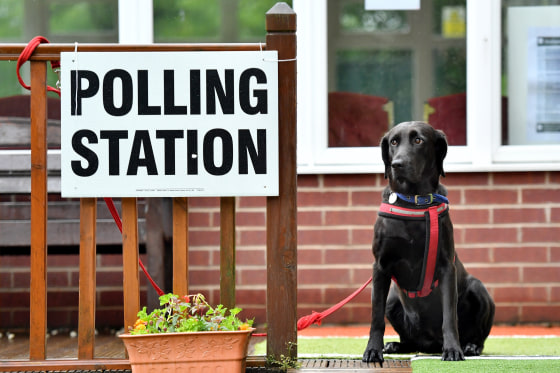 Image: A polling station in Staybridge, England