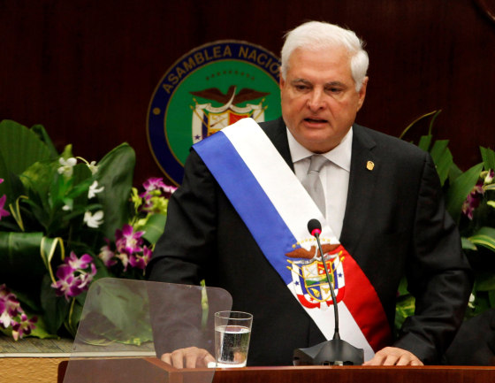 Image: Panama's former President Martinelli pictured while in office in 2013