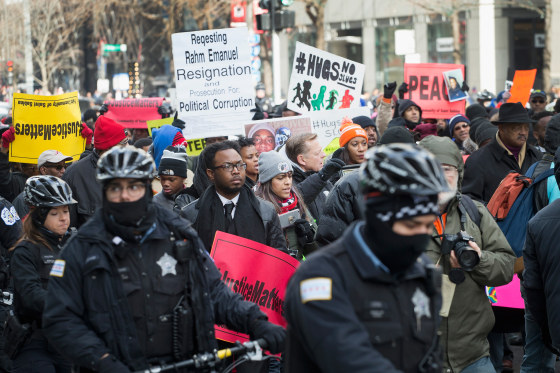Activists Protest Chicago Police Department, Rahm Emanuel